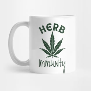 Herb Immunity Cannabis Leaf Design Mug
